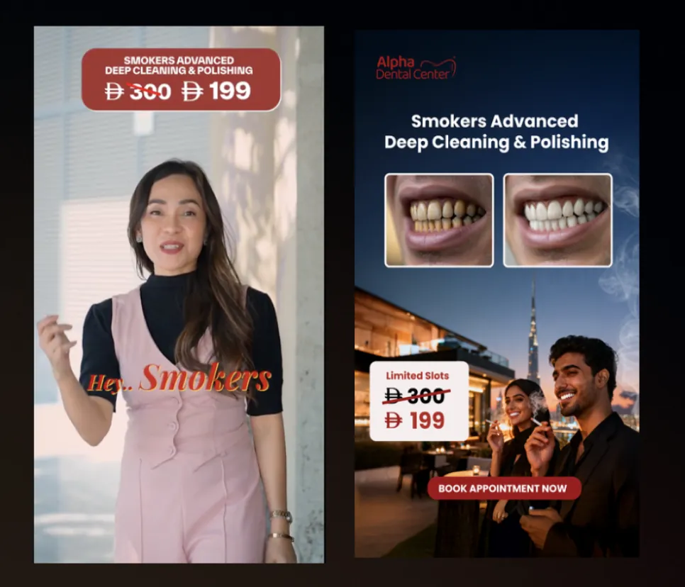 Alpha Dental Center campaign creatives